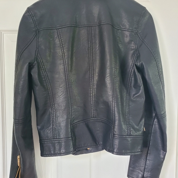 BLANK NYC Black Vegan Leather Jacket, Size Small - Picture 2 of 6